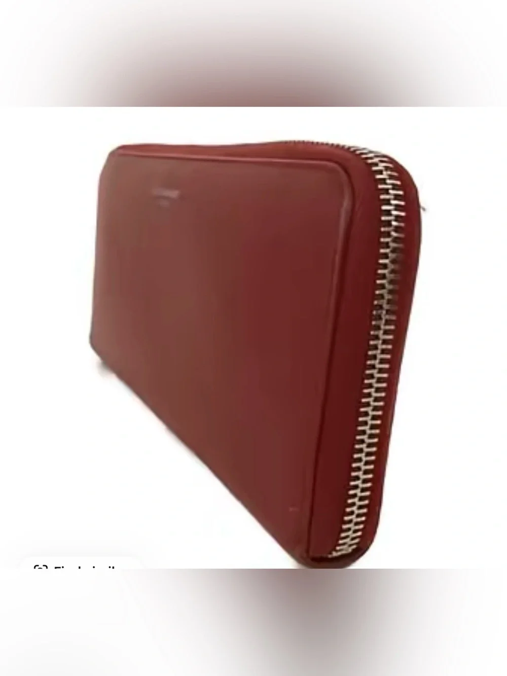 Pre-owned Saint Laurent Cassandra Leather Zip Around Long Wallet Red - Picture 3 of 5